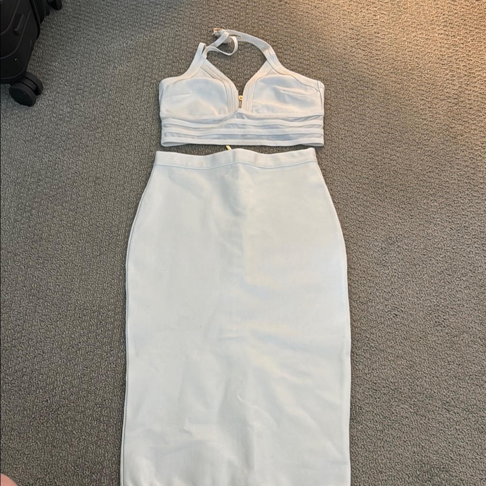 Superdown White Two-Piece Dress